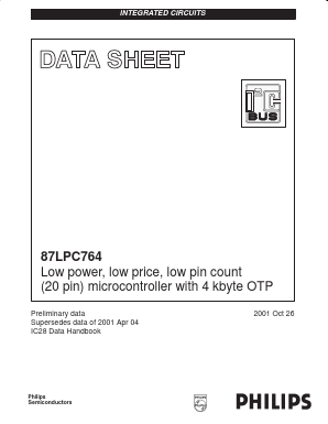 P87LPC764 Datasheet PDF Philips Electronics