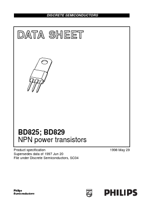 BD825 Datasheet PDF Philips Electronics