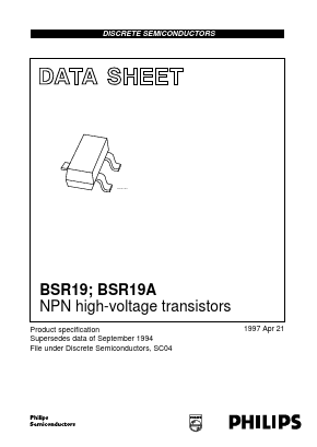 BSR19A Datasheet PDF Philips Electronics