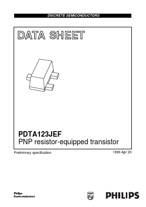 PDTA123JEF_99 Datasheet PDF Philips Electronics