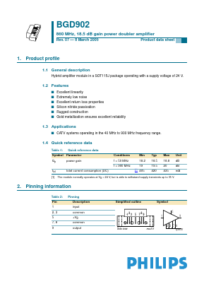 BGD902 Datasheet PDF Philips Electronics