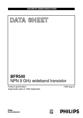 BFR540 Datasheet PDF Philips Electronics