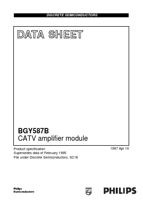 BGY587B Datasheet PDF Philips Electronics