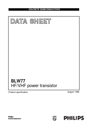 BLW77 Datasheet PDF Philips Electronics