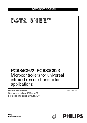 PCA84C923 Datasheet PDF Philips Electronics
