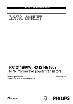 RX1214B80W Datasheet PDF Philips Electronics