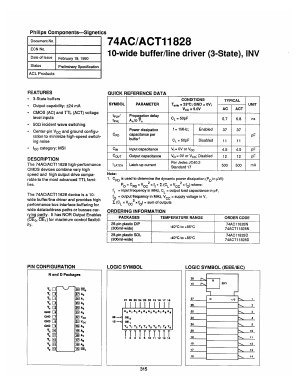 74ACT11828 Datasheet PDF Philips Electronics