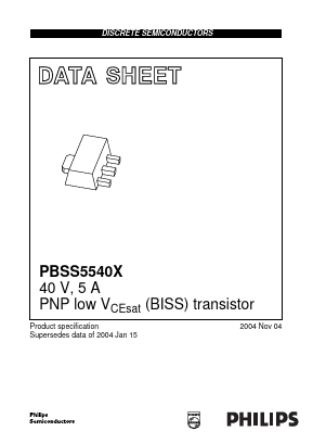 PBSS5540X Datasheet PDF Philips Electronics