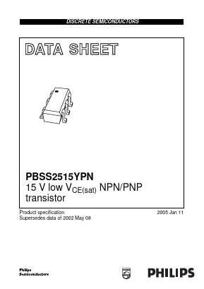 PBSS2515YPN Datasheet PDF Philips Electronics