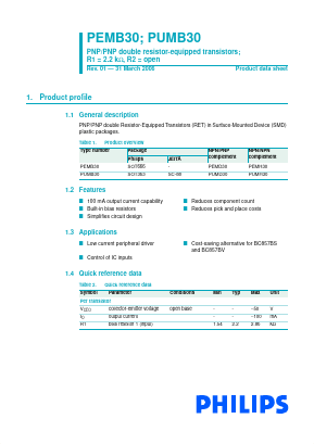 PEMB30 Datasheet PDF Philips Electronics