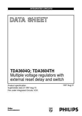 TDA3604TH Datasheet PDF Philips Electronics