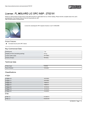 2702191 Datasheet PDF Phoenix Contact