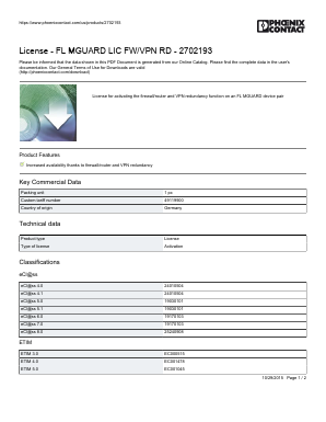 2702193 Datasheet PDF Phoenix Contact