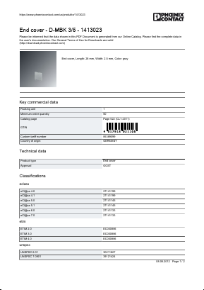 1413023 Datasheet PDF Phoenix Contact