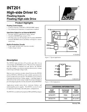 INT201TF1 Datasheet PDF Power Integrations, Inc
