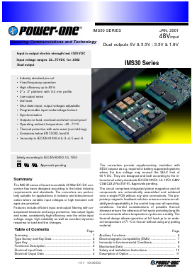 48IMS30-0503-9G Datasheet PDF Power-One Inc.