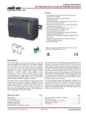 LXR1601-6G Datasheet PDF Power-One Inc.