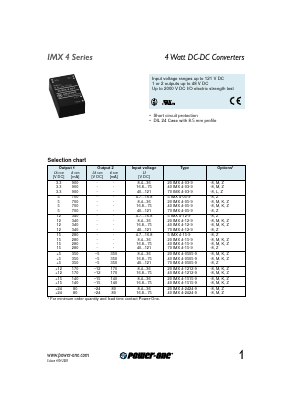 20IMX4-1515-9 Datasheet PDF Power-One Inc.