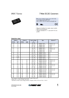 110IMX7-05-05-9 Datasheet PDF Power-One Inc.