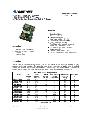 NVD0.1EKK-M6 Datasheet PDF Power-One Inc.