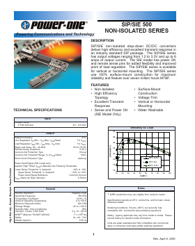 TL1205EIS Datasheet PDF Power-One Inc.