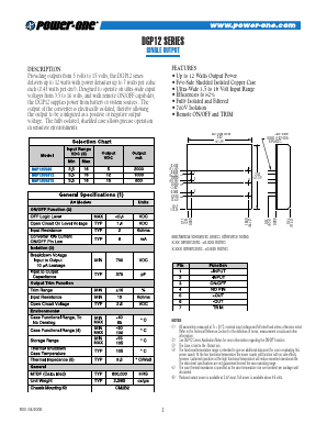 DGP12U5S15 Datasheet PDF Power-One Inc.