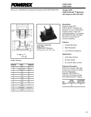 CSD3160H Datasheet PDF Powerex