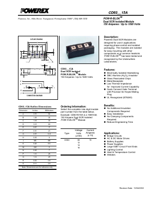 CD630815A Datasheet PDF Powerex