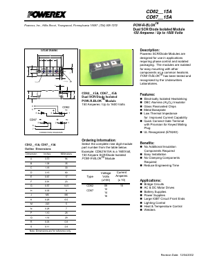 CD671615A Datasheet PDF Powerex
