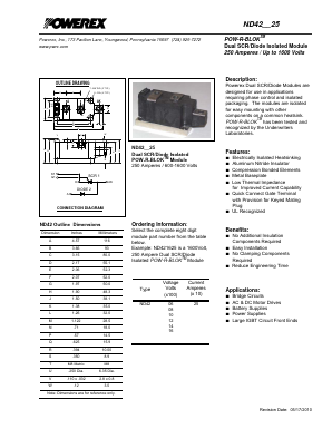 ND421025 Datasheet PDF Powerex