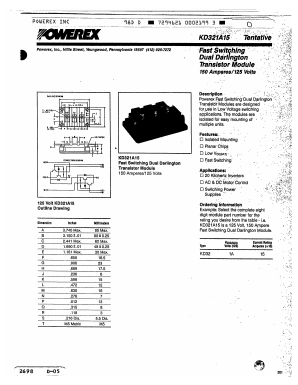 KD321A15 Datasheet PDF Powerex