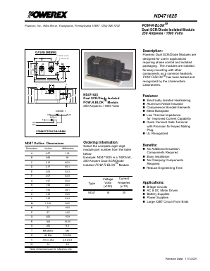 ND471825 Datasheet PDF Powerex