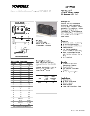 ND431825 Datasheet PDF Powerex