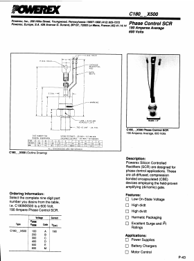 C180AX500 Datasheet PDF Powerex