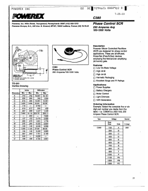 C380 Datasheet PDF Powerex