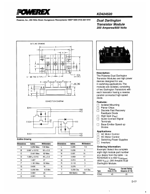 KD424520 Datasheet PDF Powerex