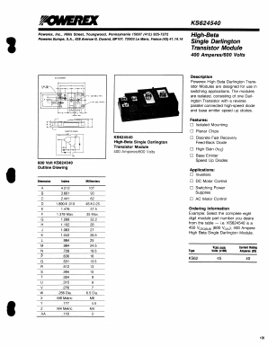 KS624540 Datasheet PDF Powerex