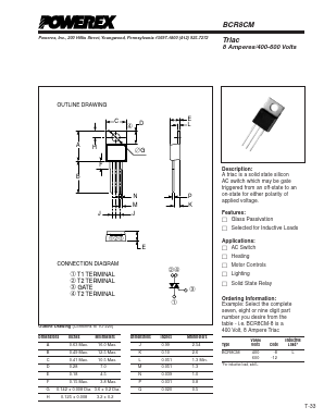 BCR8CM-8 Datasheet PDF Powerex