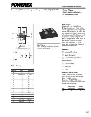 RM20TPM-H Datasheet PDF Powerex
