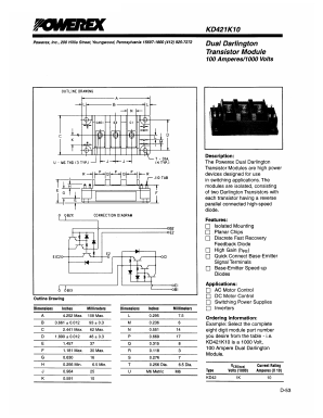 KD421K10 Datasheet PDF Powerex