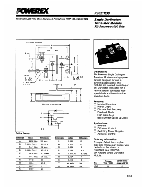 KS621K30 Datasheet PDF Powerex