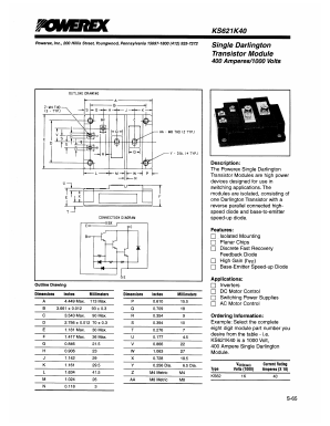 KS621K40 Datasheet PDF Powerex