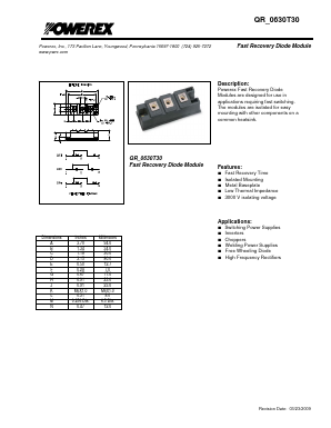 QR0630T30 Datasheet PDF Powerex