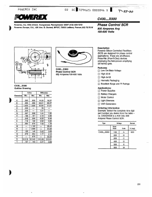 C430AX500 Datasheet PDF Powerex