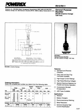 R610 Datasheet PDF Powerex