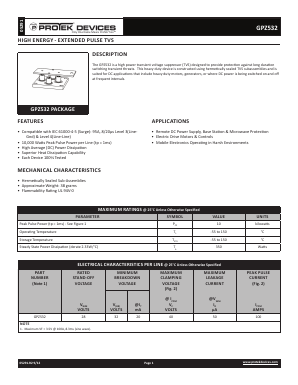 GPZ532 Datasheet PDF ProTek Devices.