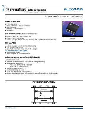 PLC03-3.3-LF-T13 Datasheet PDF ProTek Devices.