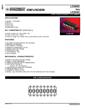 LCD15C-LF Datasheet PDF ProTek Devices.