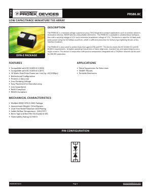 PRSB6.8C-LF-T710 Datasheet PDF ProTek Devices.