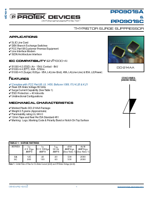 PP0901SA-T13 Datasheet PDF ProTek Devices.